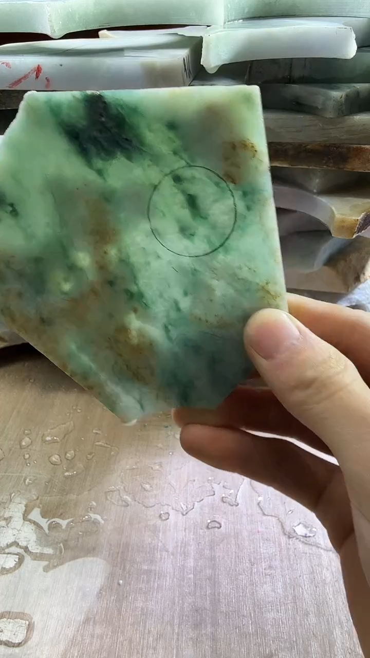 裸石翡翠天然翡翠A货花405