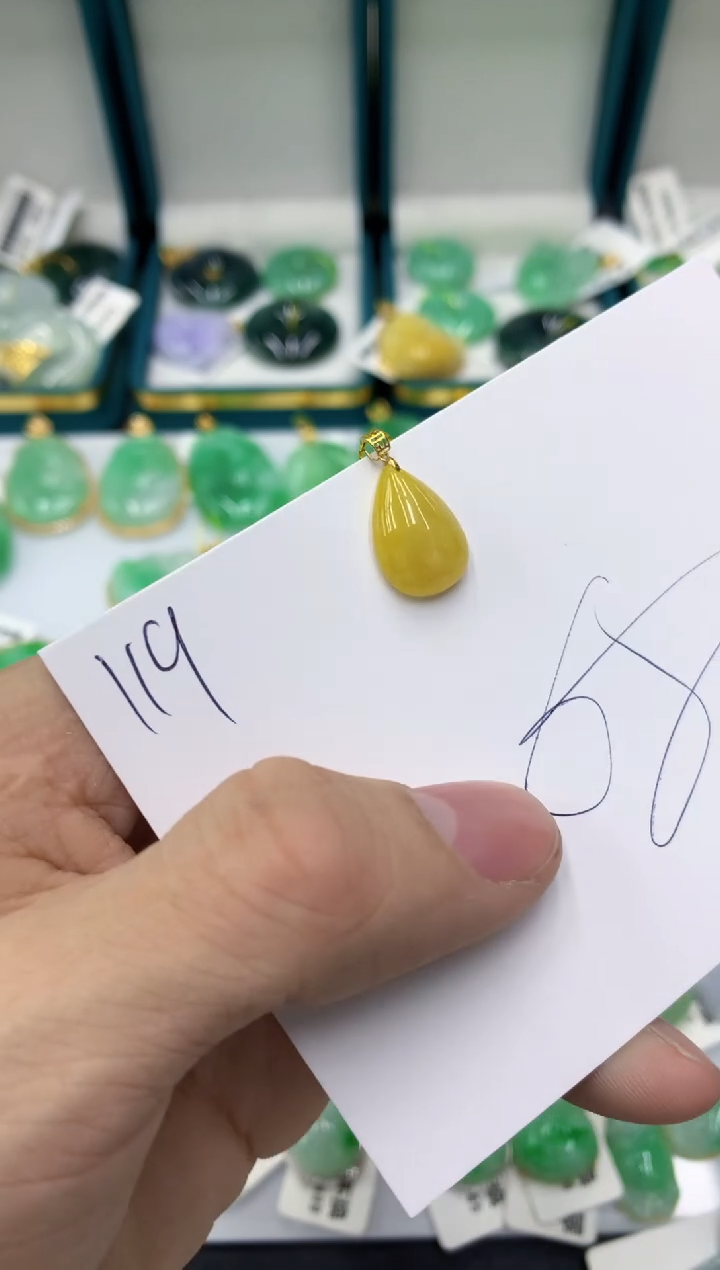 【闪购商品】翡翠颈饰18K金镶嵌11111111111