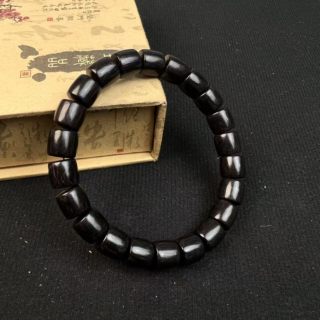 黑檀直切手串-LQ622