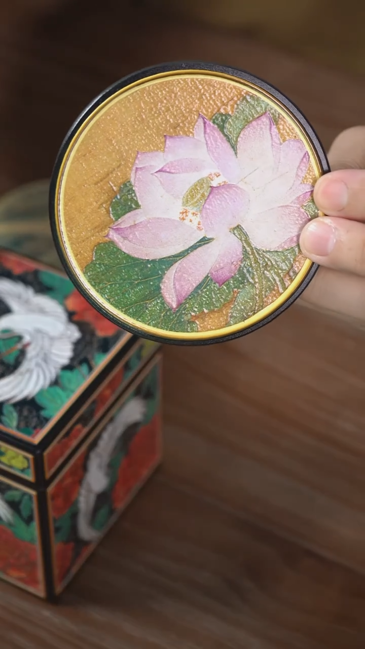 壹藏贰宝出水芙蓉杯垫一片