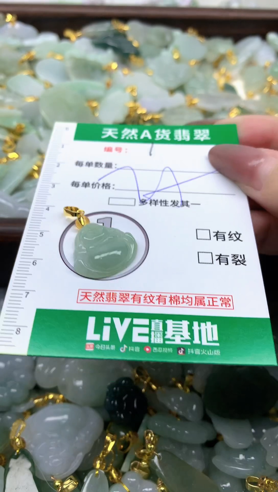 颈饰未镶嵌翡翠纯天然缅甸A货翡翠-7