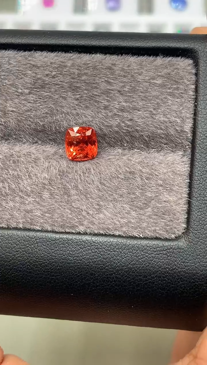 【闪购商品】定制尖晶石裸石未镶嵌枕型 爱马仕橙色调尖晶石 1.81ct