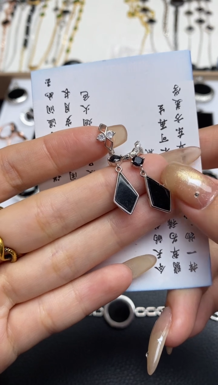 银S925镶嵌定制翡翠翡翠饰品~