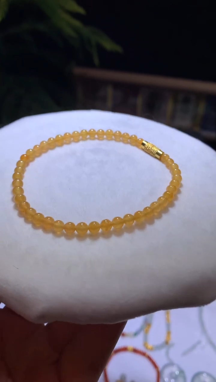 【闪购商品】定制翡翠未镶嵌4卡珠链49800+2490