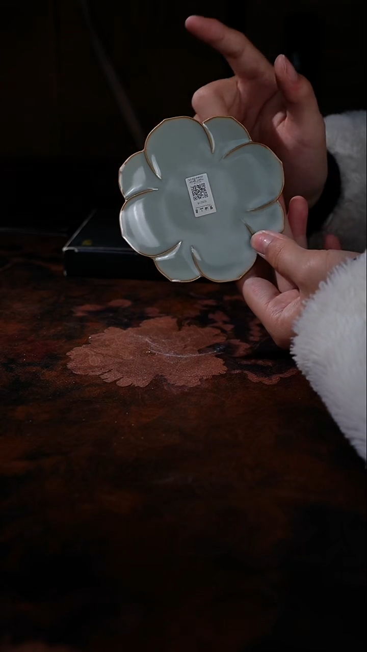 [梵汝山房]檀花杯垫-象牙青