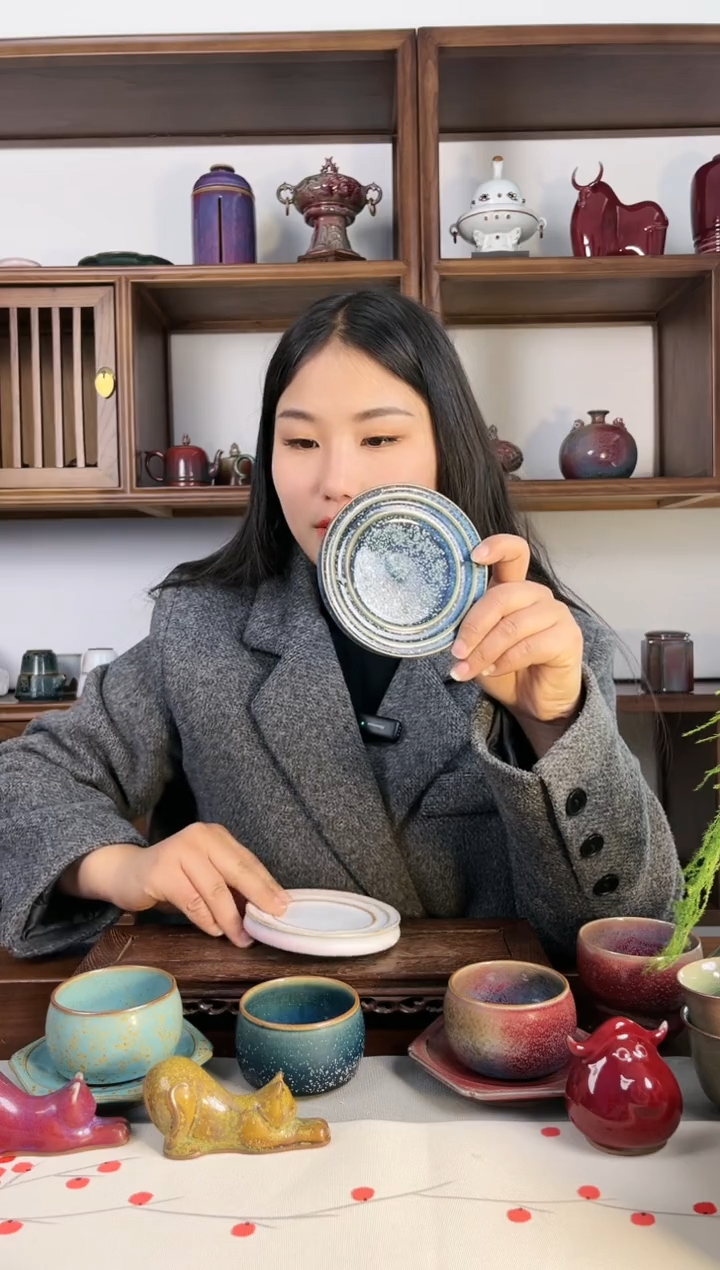 【闪购商品】瓷片钧尚源星空蓝釉色杯垫