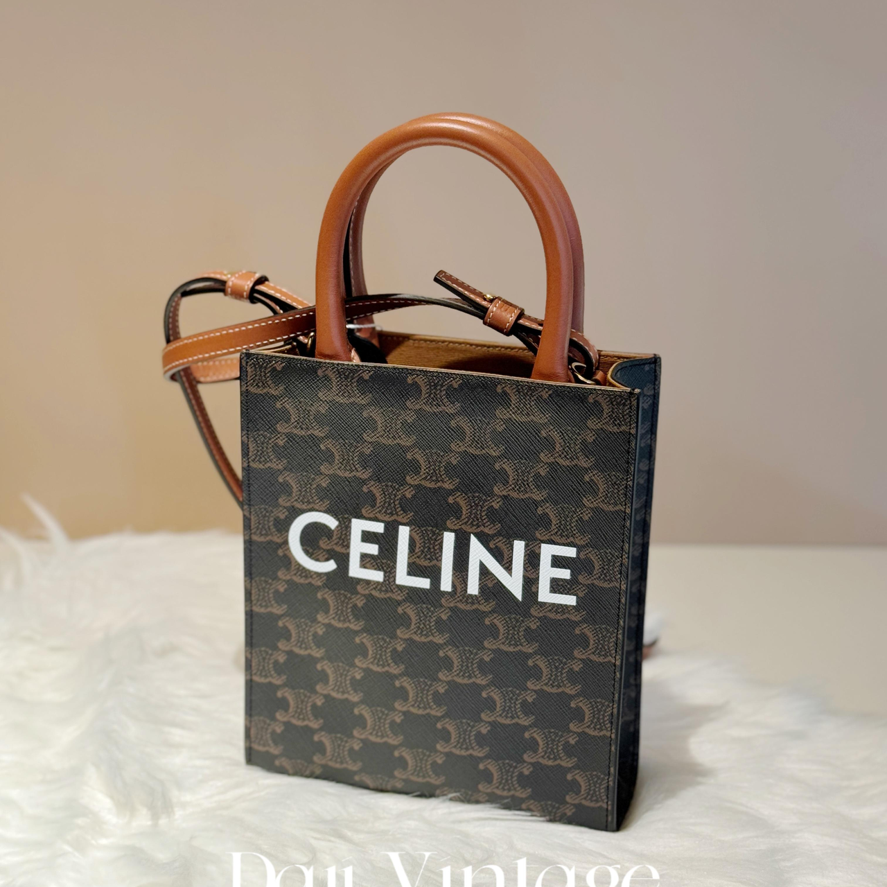99新 Celine/思琳 大吉中古/Celine瑟琳老花琴谱斜挎包