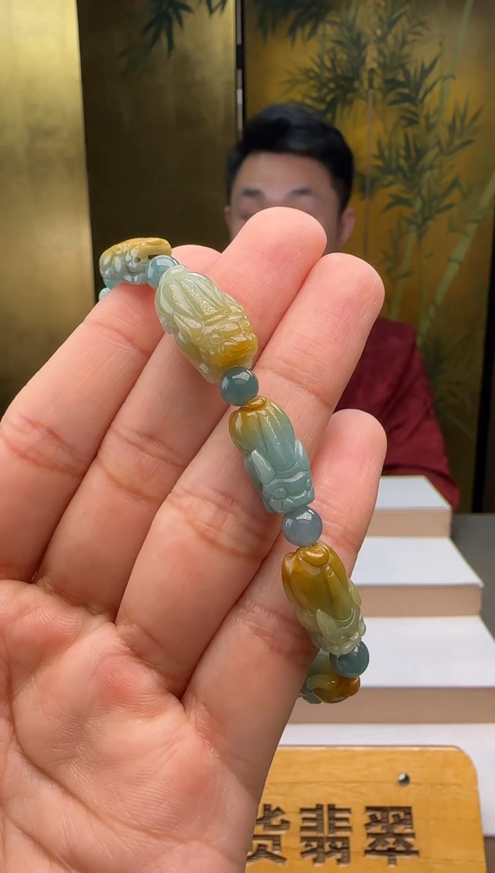 未镶嵌手链翡翠多样性发其一XM@@960Q3J07642