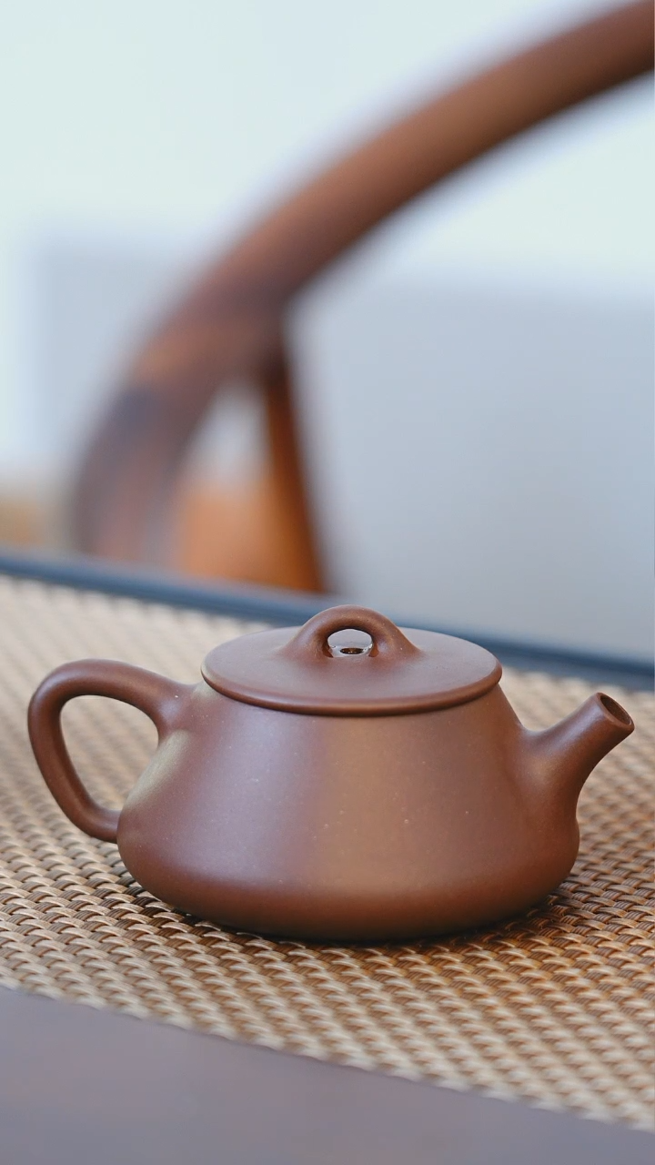 茶壶紫砂宜兴原矿紫砂壶 纳瓢 120cc 紫泥