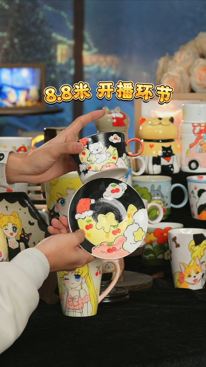 【闪购商品】小幸运纯手工手绘陶瓷