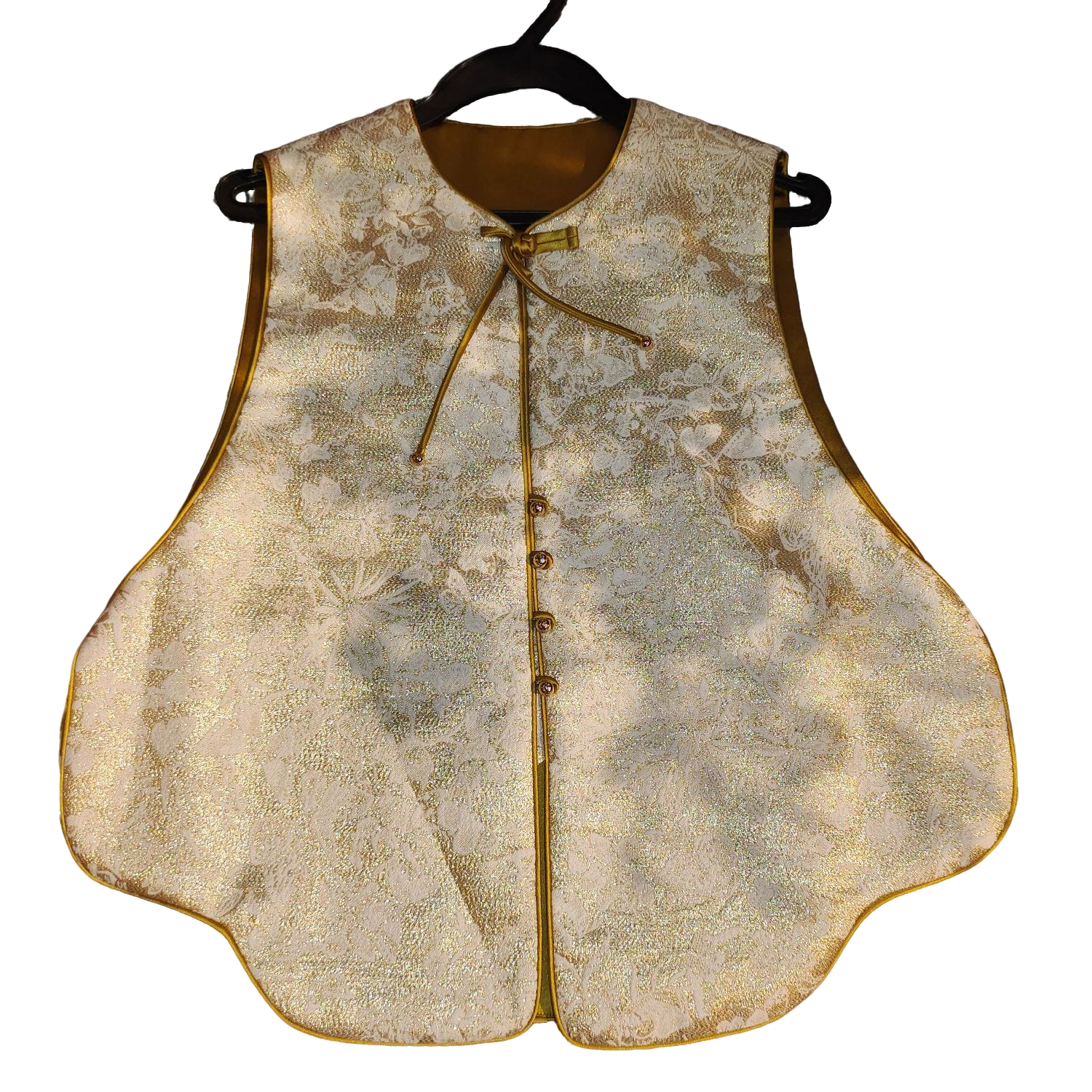 【萄禧-银蝶】新中式刺绣蝴蝶提花国风马甲