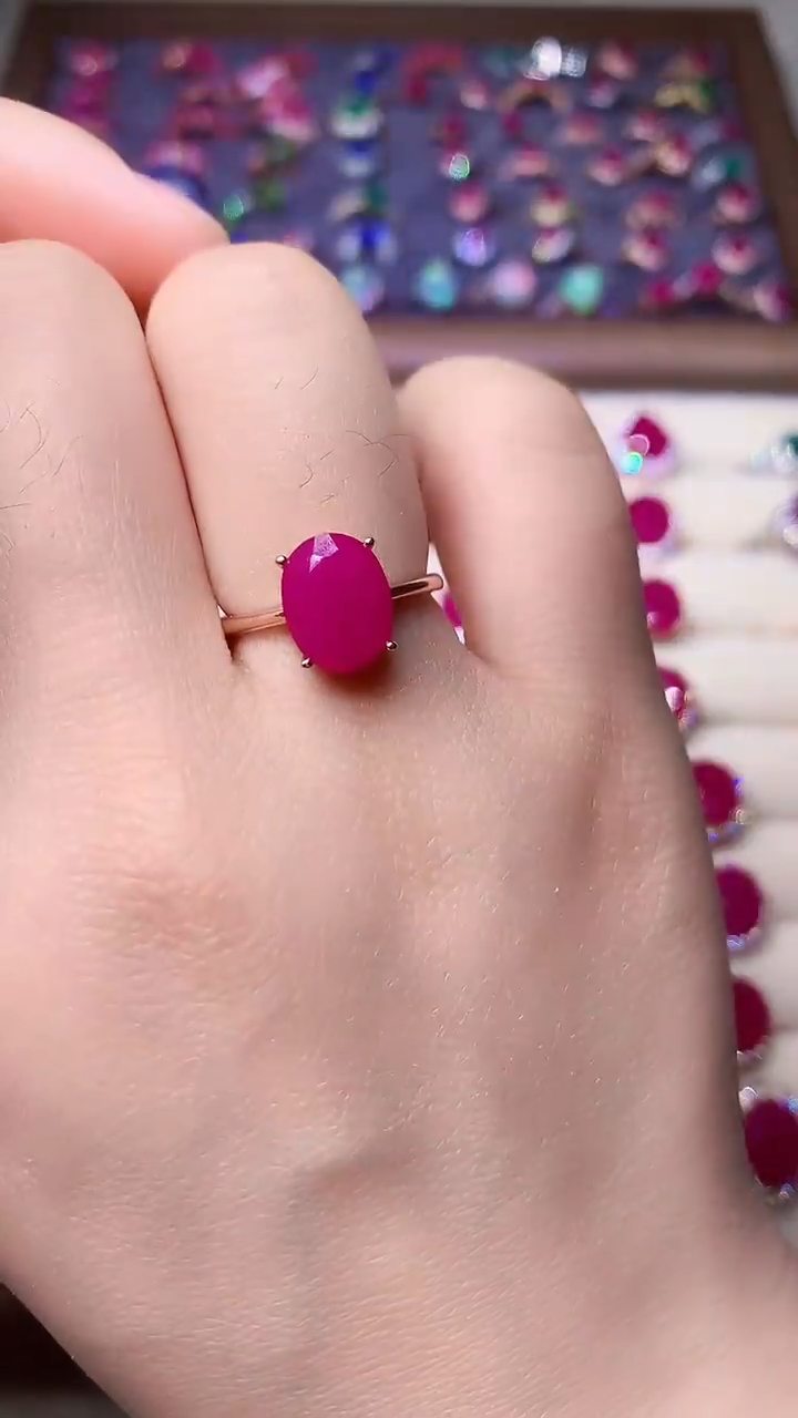 【闪购商品】红宝石戒指银S925镶嵌000