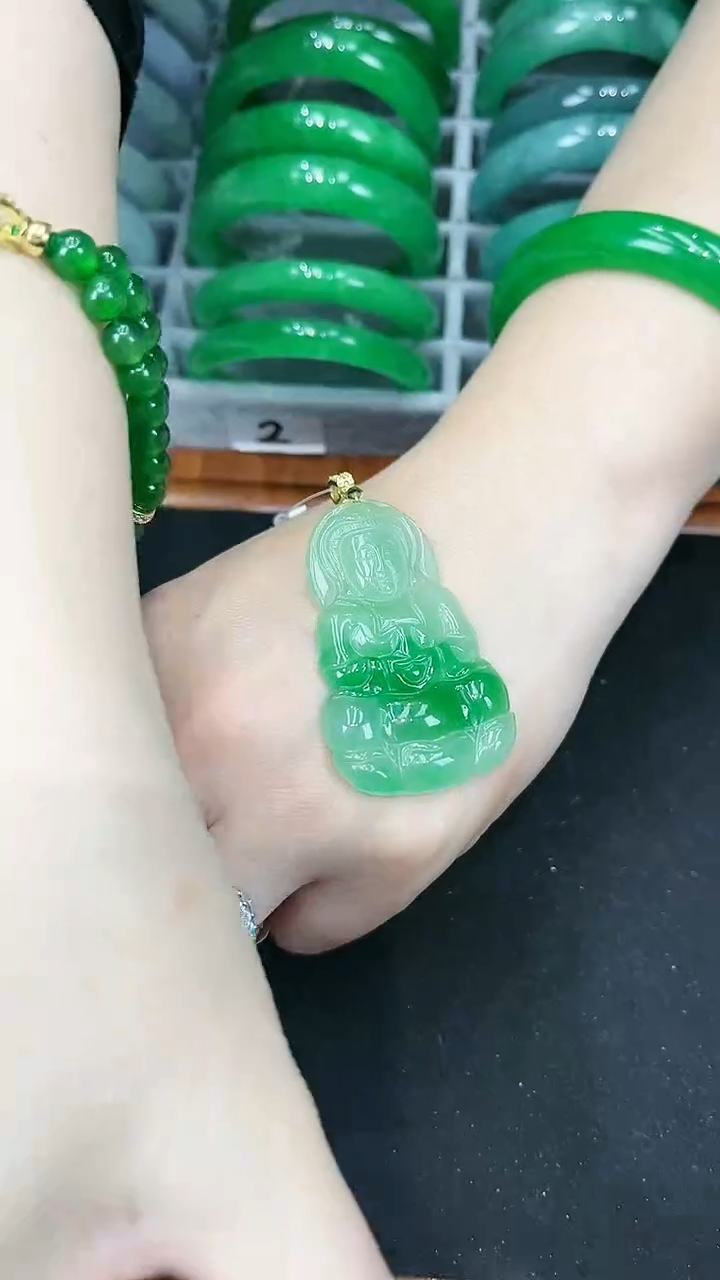 【闪购商品】砖雕s53 冰飘花观音吊坠