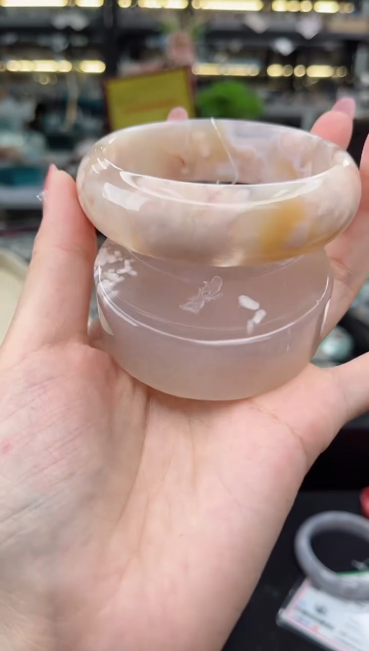 【闪购商品】石英质玉手镯未镶嵌60圈口（赠品镯心）3541592