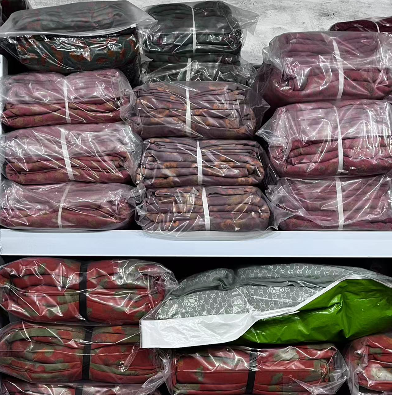 高端产品-双层纱色织提花床品四件套加厚