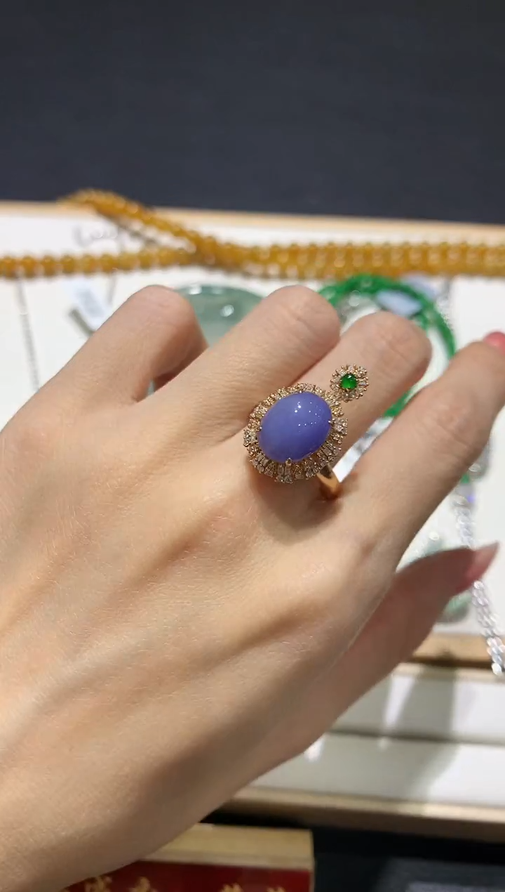 【闪购商品】翡翠吊坠(不含链)18K金镶嵌团购3