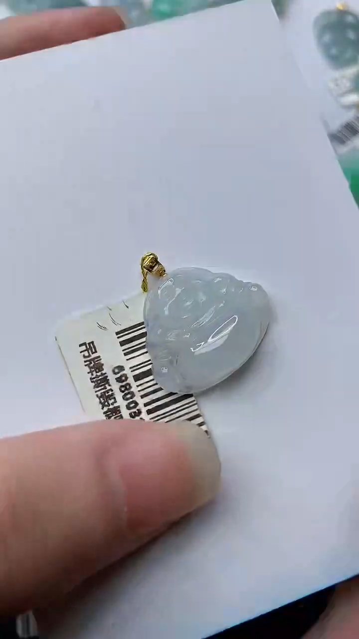 【闪购商品】翡翠颈饰18K金镶嵌78.........