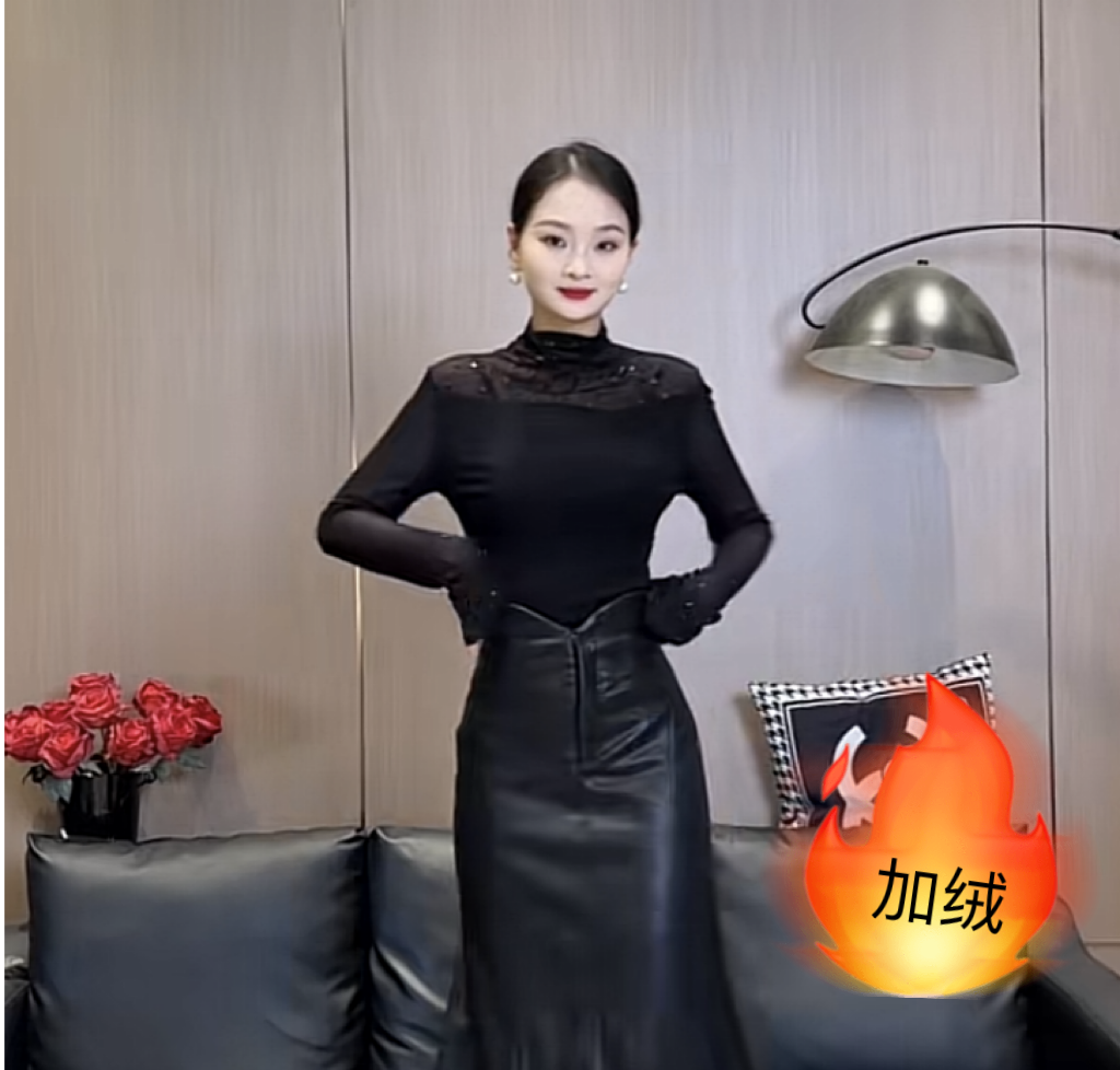 小丽定制--[L05X]轻奢风重工烫钻半高领气质减龄紧身显瘦百搭T恤