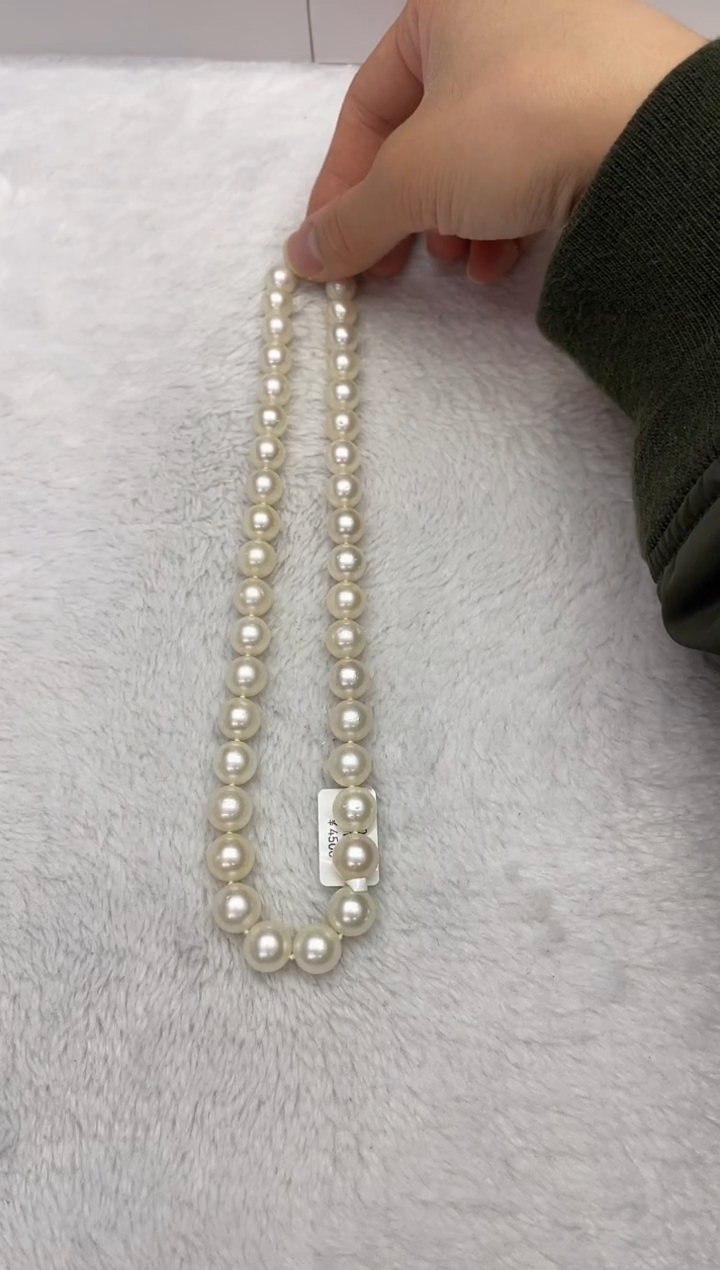 【闪购商品】海水珍珠项链未镶嵌澳白9-12mm（多样性发一）