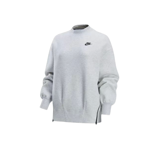 NIKE耐克女子AS W NSW TCH FLC OS CREW针织套头衫FV8042-013