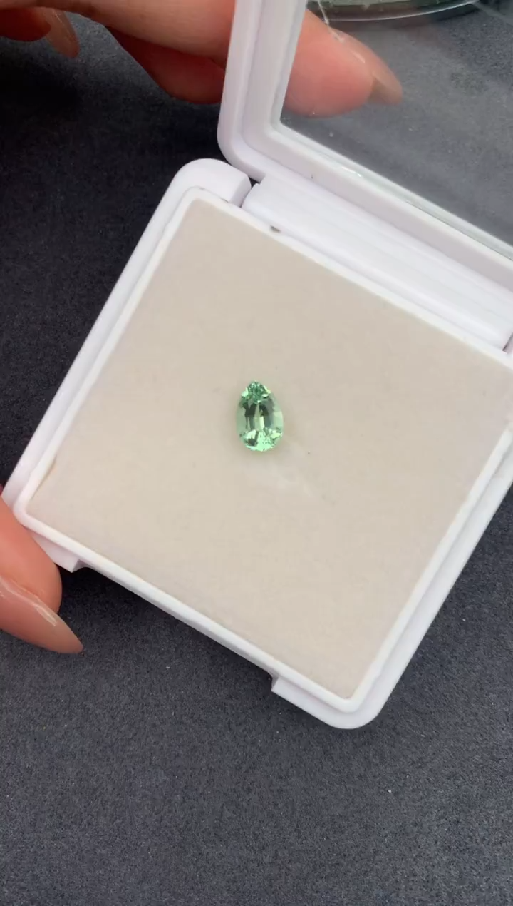 未镶嵌裸石碧玺1.2ct  绿碧玺 定制 FH 