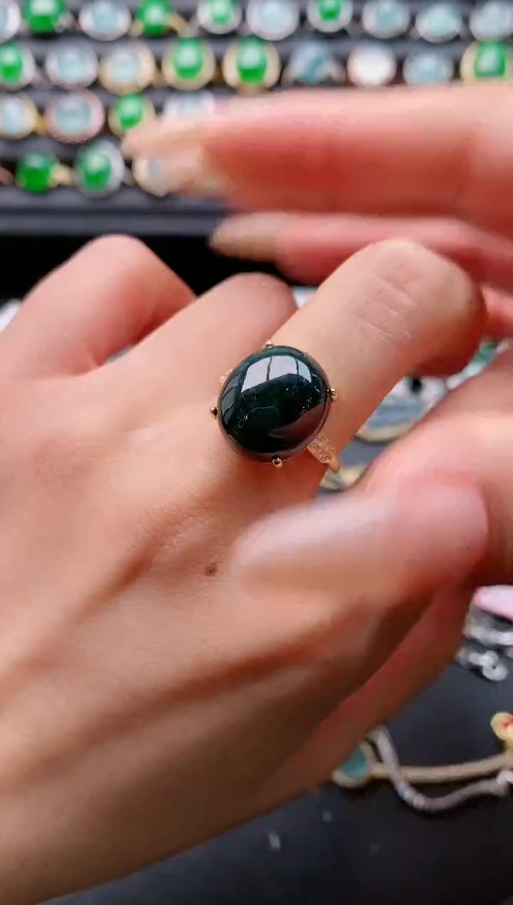 【闪购商品】翡翠戒指银S925镶嵌11111