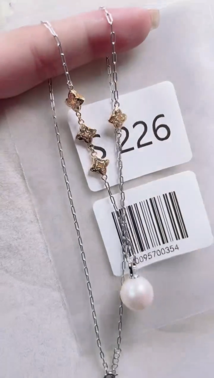 【闪购商品】海水珍珠套链银S925镶嵌S226