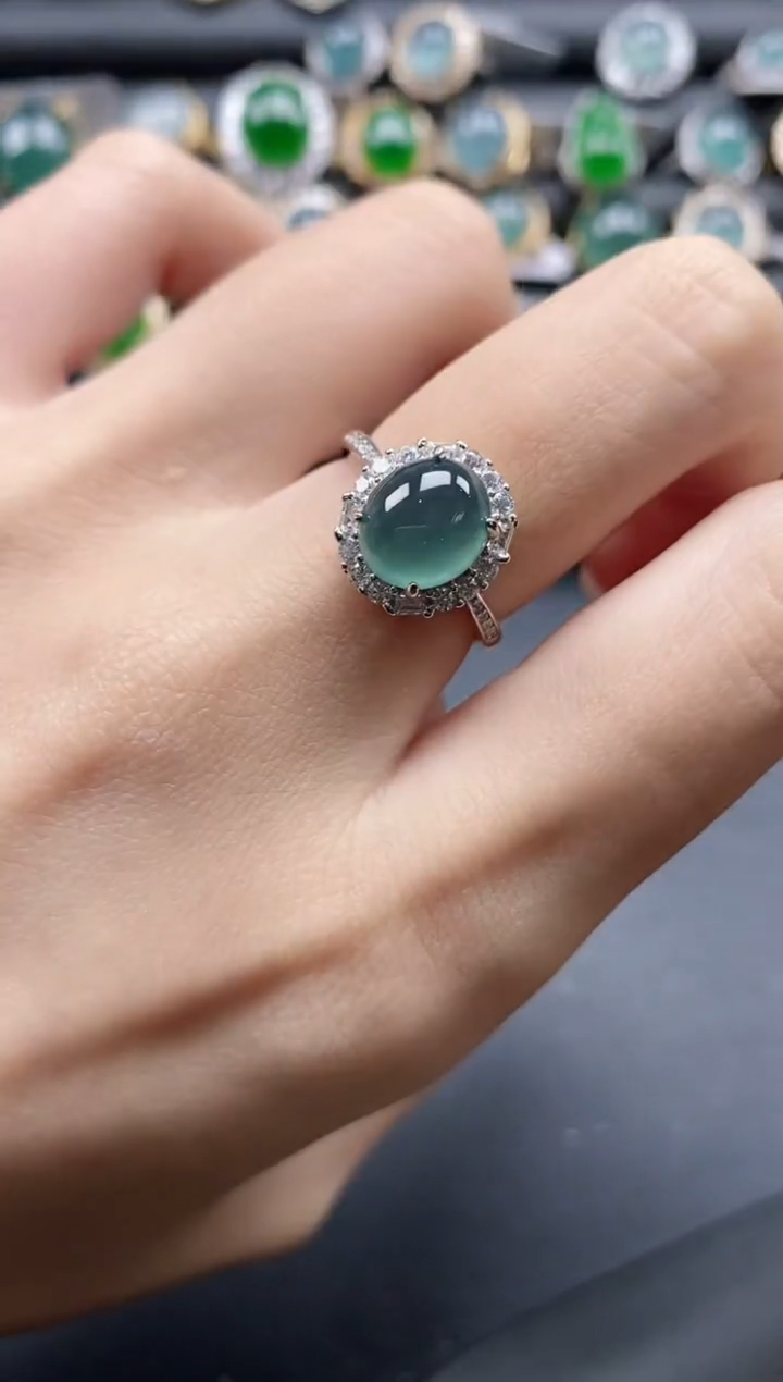 【闪购商品】翡翠戒指银S925镶嵌1111