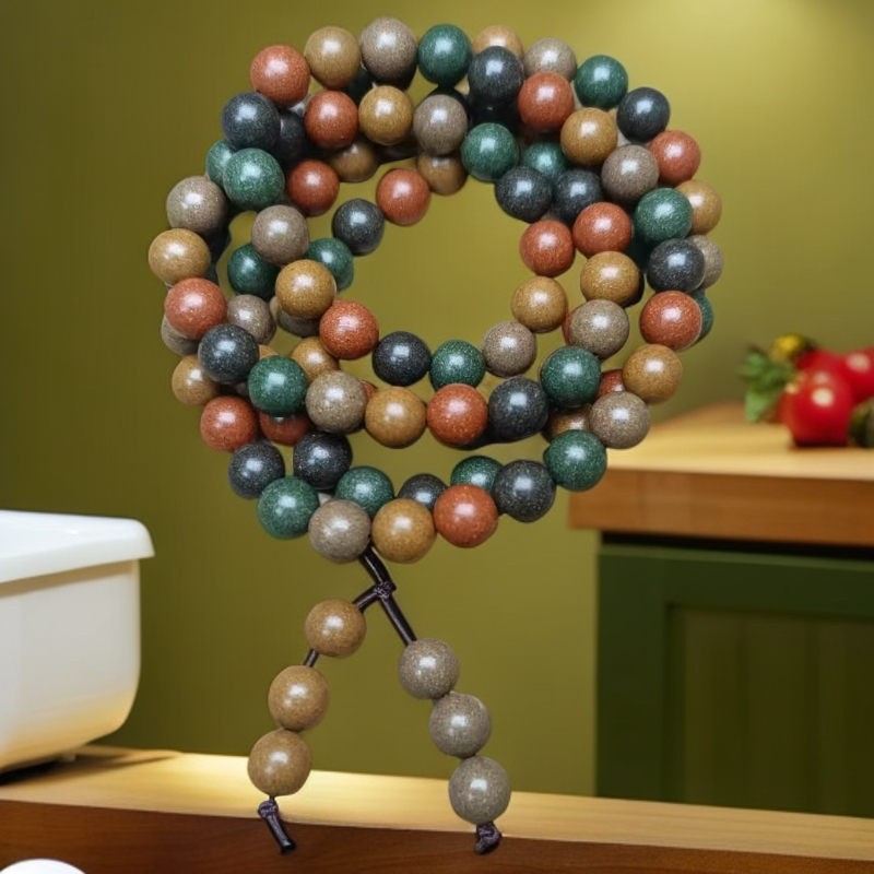 天然五行合香珠文玩佛珠手串爆款中药材散珠批发古法合香中药手串