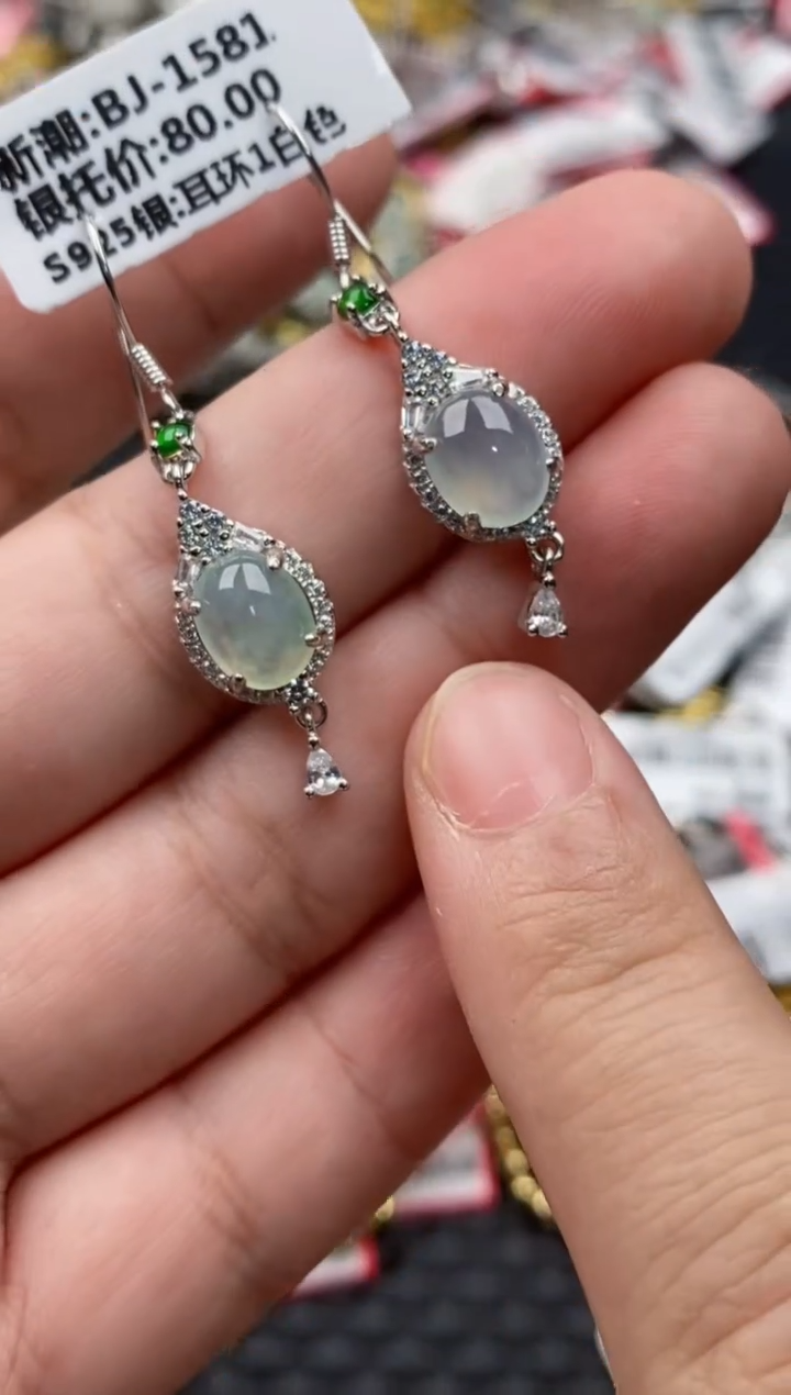 【闪购商品】翡翠戒指银S925镶嵌11111-1