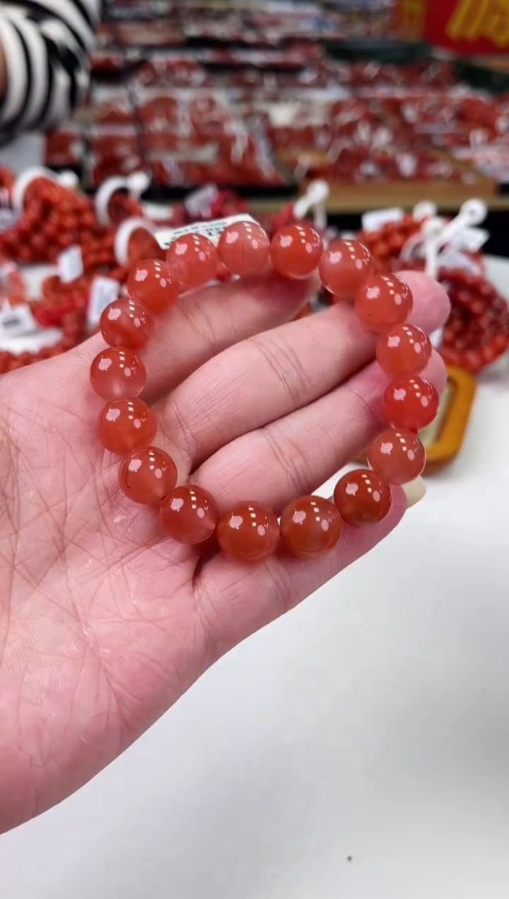 【闪购商品】南红玛瑙冰红手串12+未镶嵌一个/条