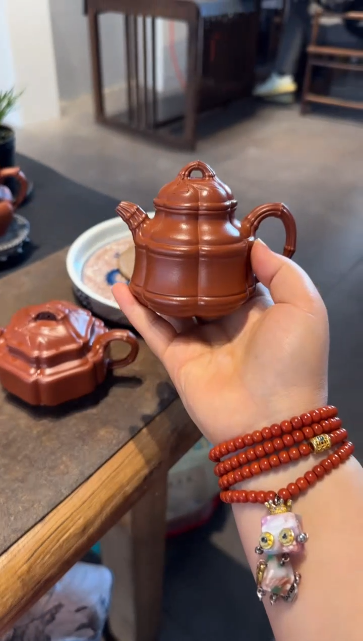 茶壶紫砂海棠竹鼎