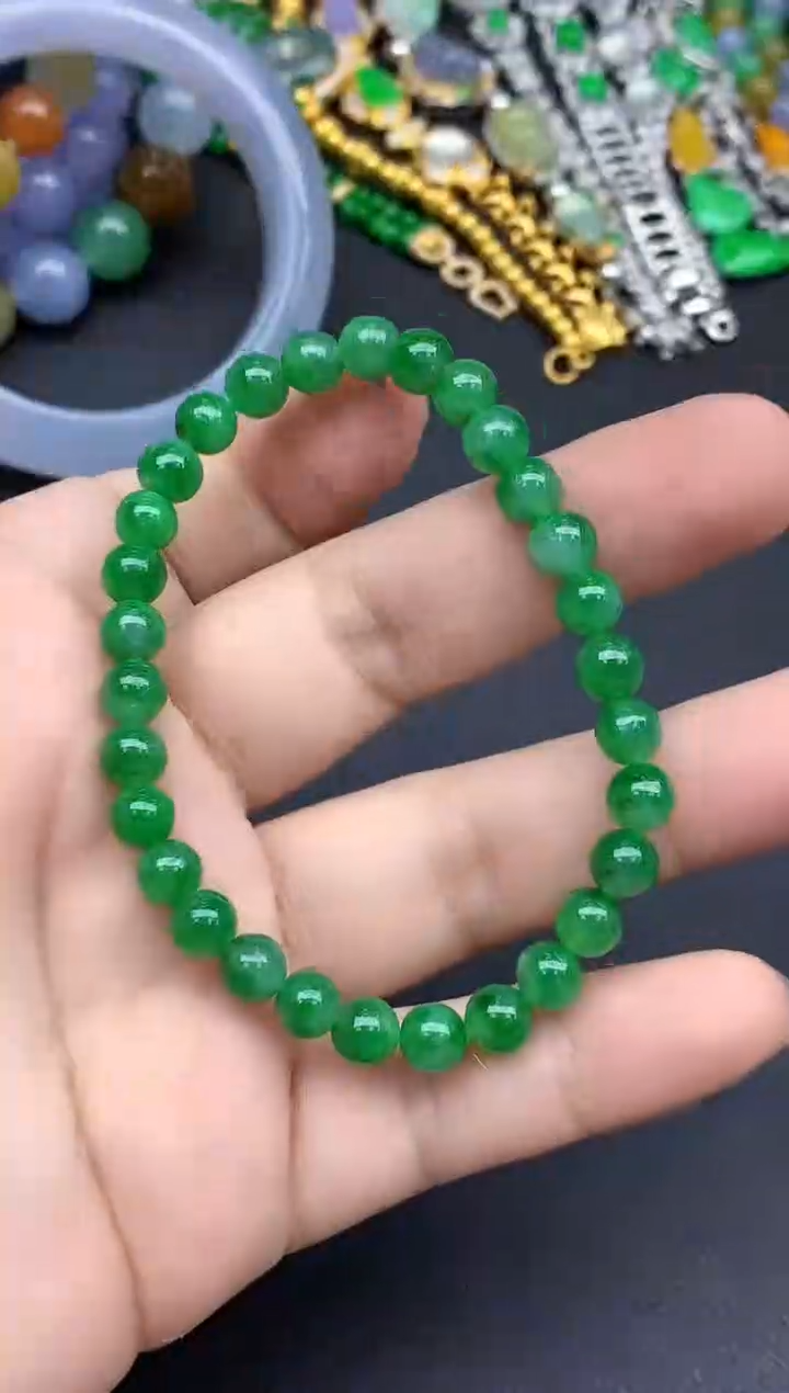 手链翡翠未镶嵌430-春日珠宝