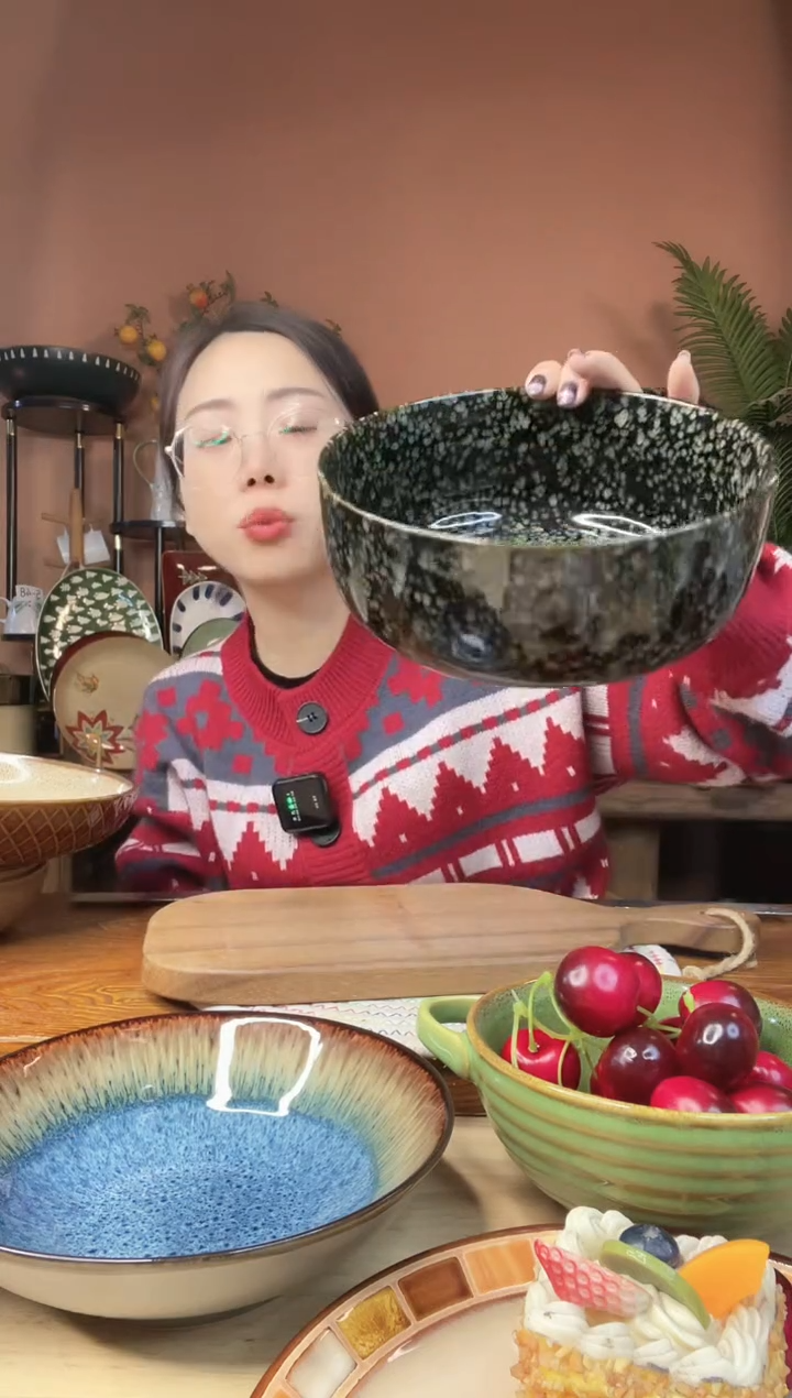 陶瓷7英寸喷墨啵啵碗 微瑕疵