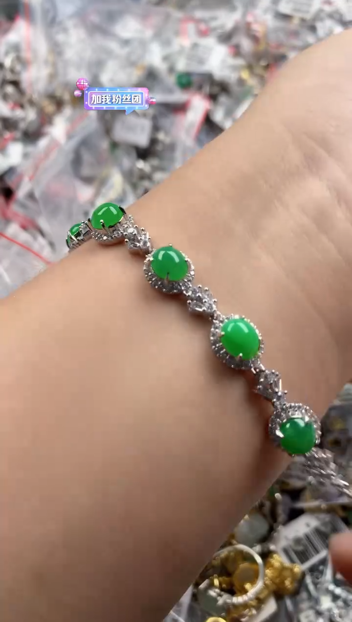银S925镶嵌戒指翡翠333   2