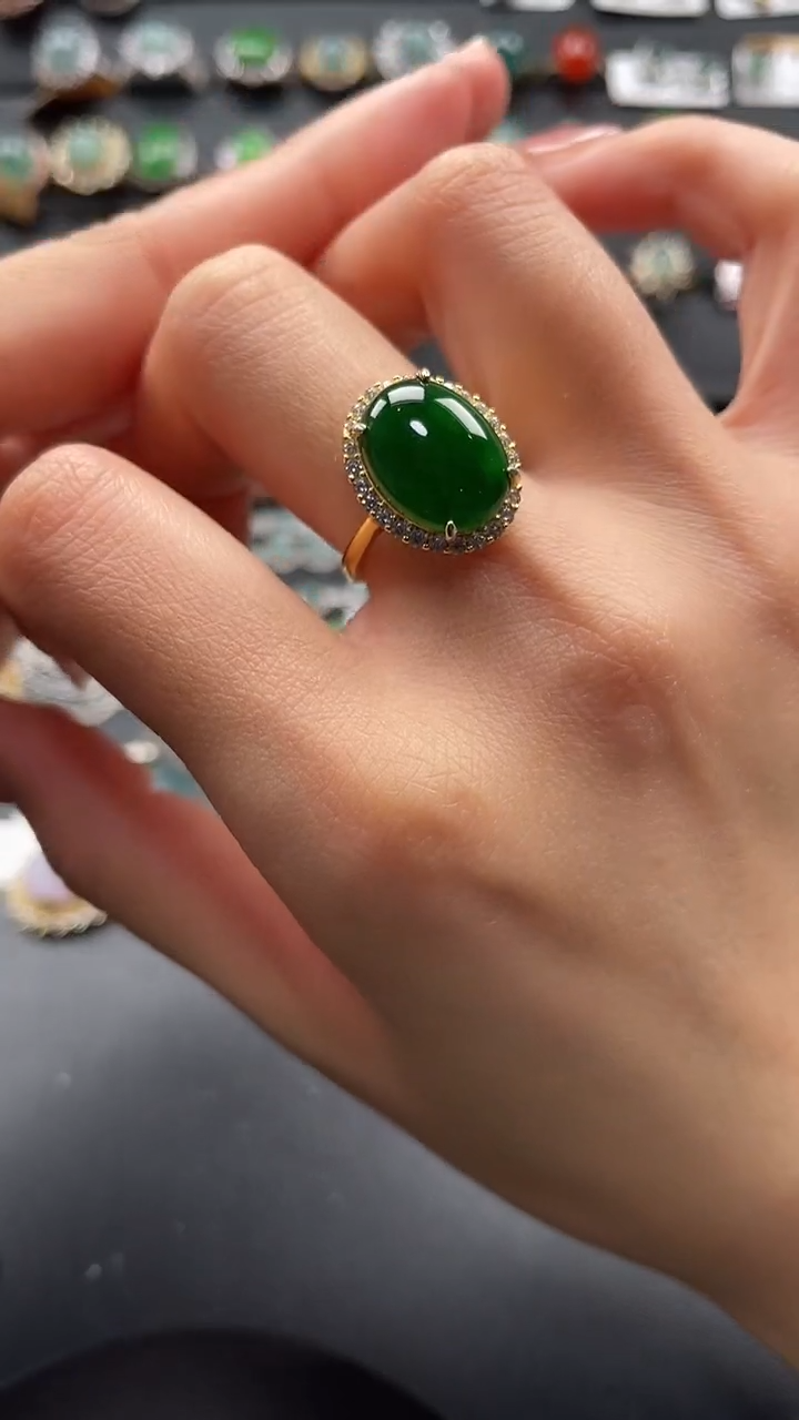 【闪购商品】翡翠戒指银S925镶嵌5785687