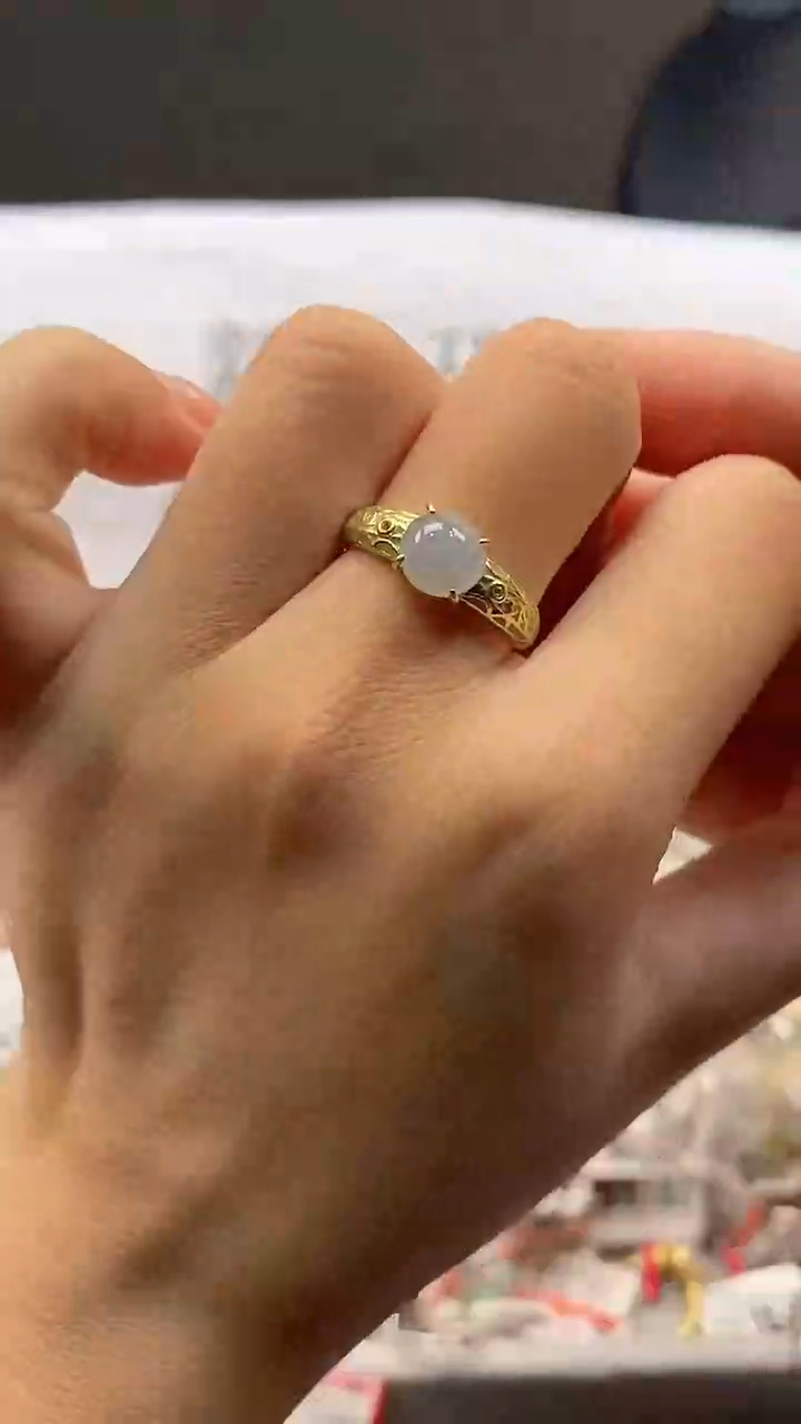 银S925镶嵌戒指翡翠戒指40