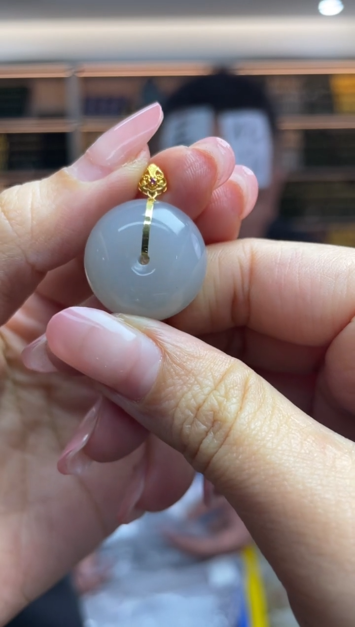 【闪购商品】和田玉·18K金镶嵌多样性发一件