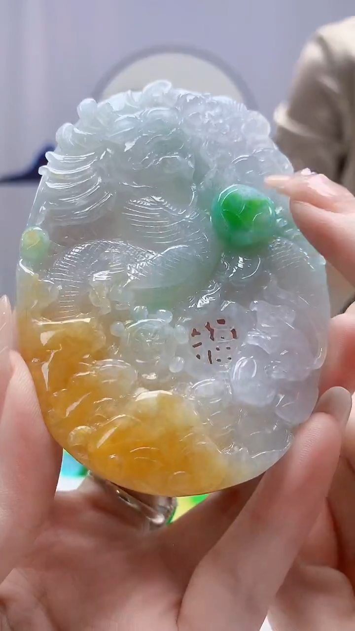 未镶嵌定制翡翠4829DD-毛货挂件145