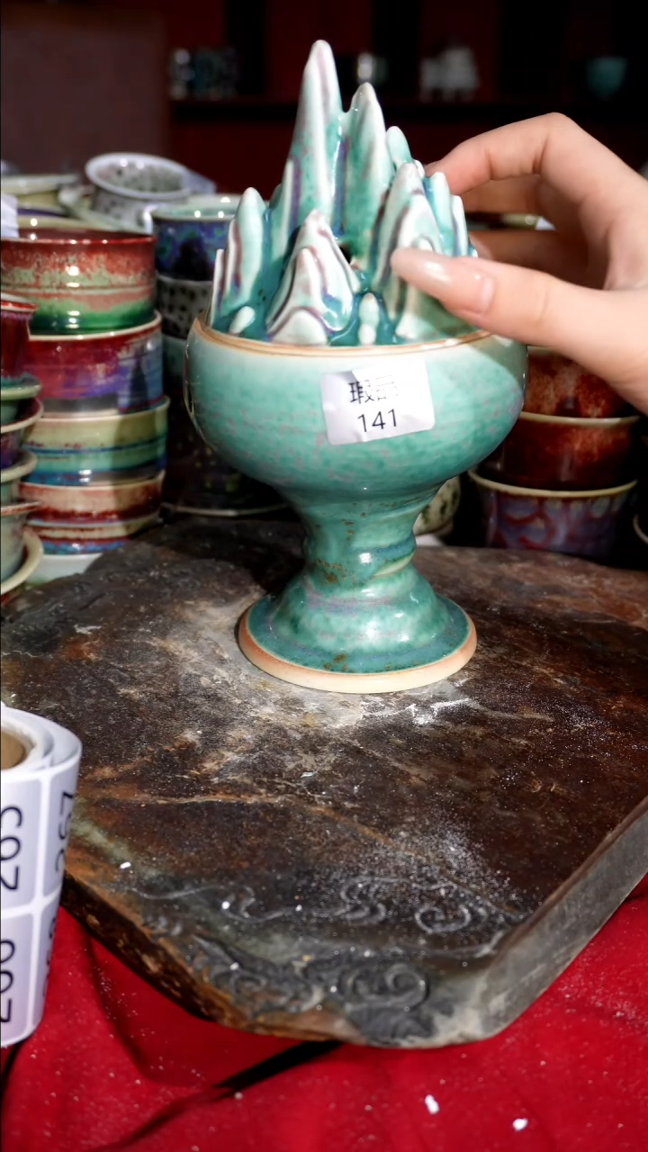 摆件精品窑变钧瓷茶器