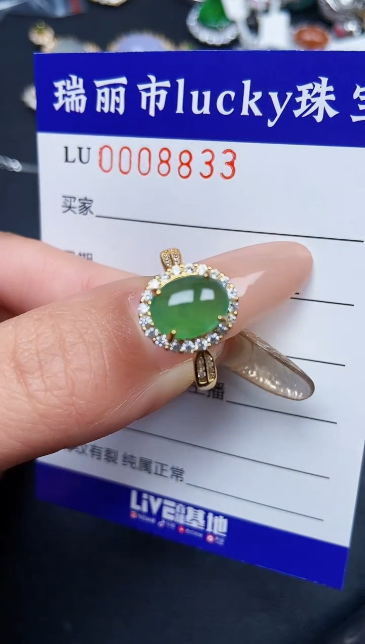 【闪购商品】翡翠颈饰银S925镶嵌8833