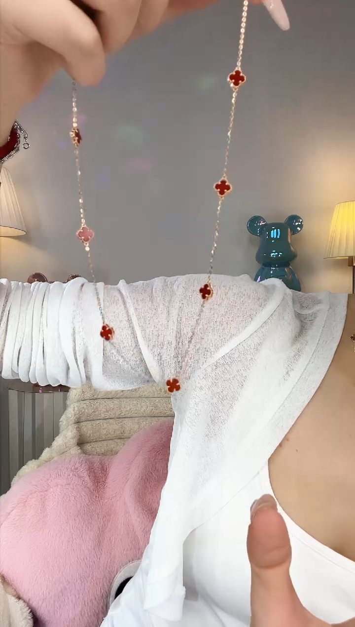 【闪购商品】玛瑙/玉髓颈饰18K金镶嵌项链