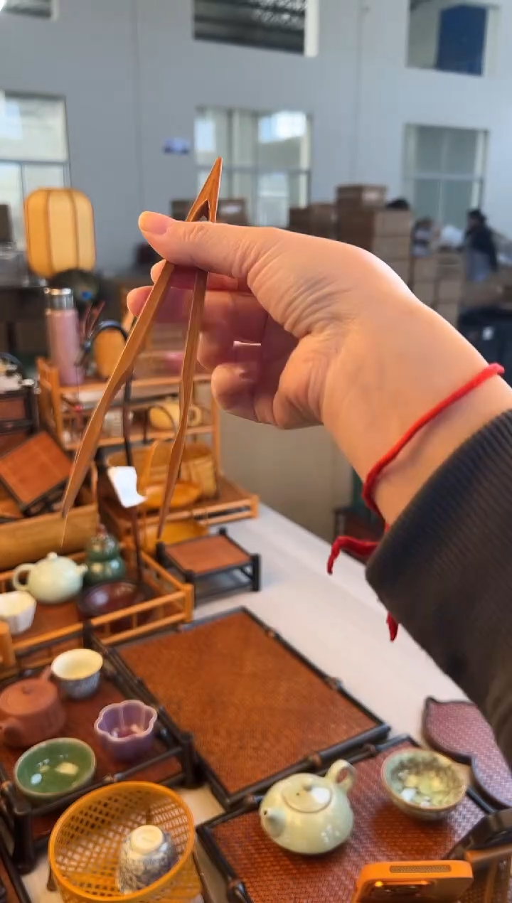 精品茶色楠竹小茶夹