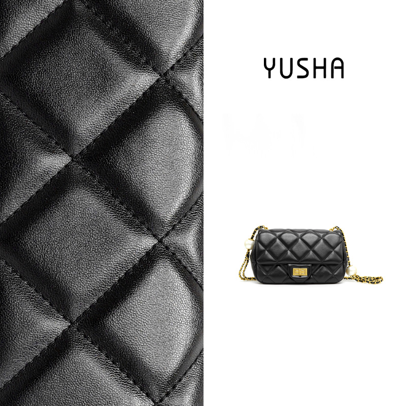 YUSHA/高档黑色手提包-7006