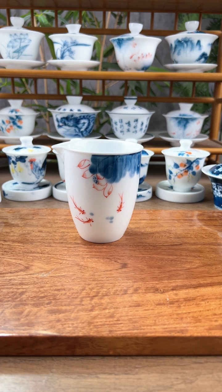 【闪购商品】微瑕线条莲公道杯不带把