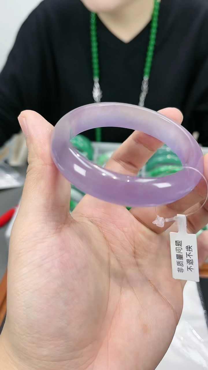 【闪购商品】砖雕s76 冰紫罗兰手镯 圈口55.3