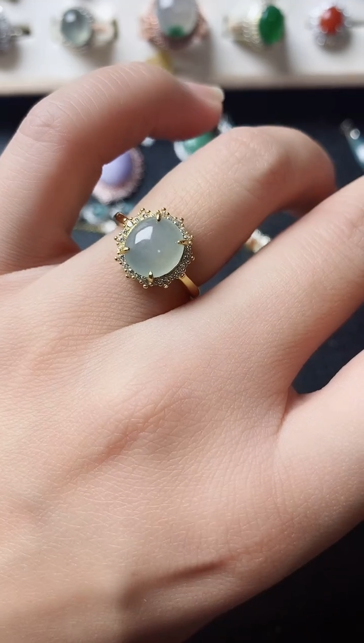 【闪购商品】翡翠戒指银S925镶嵌11111