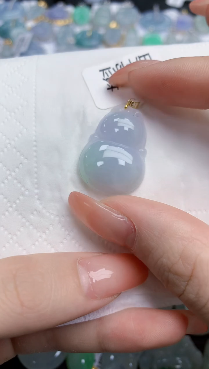 【闪购商品】翡翠颈饰18K金镶嵌天然缅甸翡翠A货