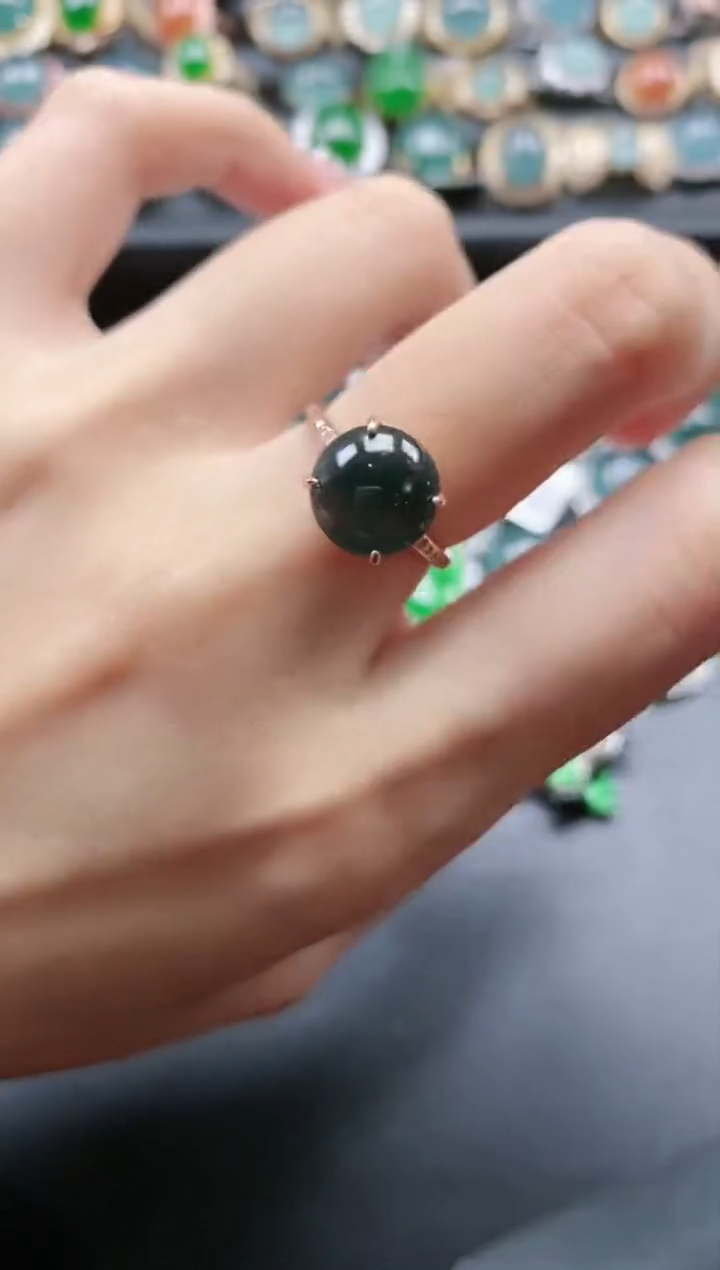 【闪购商品】翡翠戒指银S925镶嵌51151