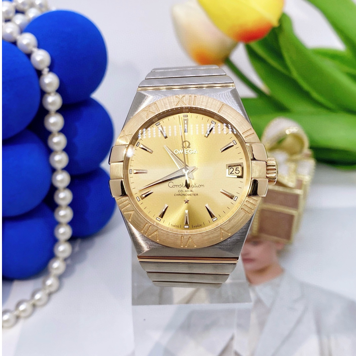 99新 Omega/欧米茄 老佛爷/欧米茄星座/自动/单表/38mm